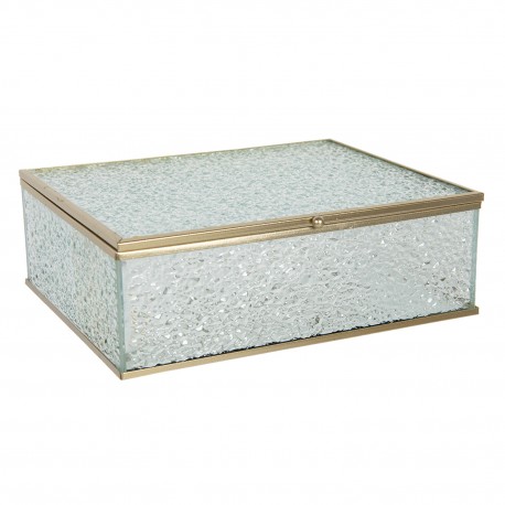 Szklany Pojemnik ze Złotym Rantem XL