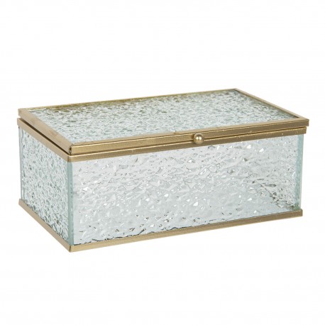 Szklany Pojemnik ze Złotym Rantem XL