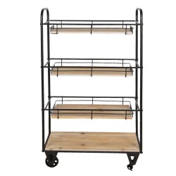 Regał w Stylu Industrialnym Czarny B