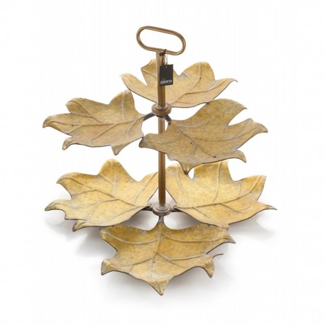 Metalowa Patera Liście Aluro Piętrowa S