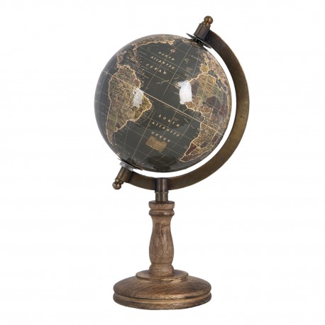 Globus Ozdobny Na Drewnianej Podstawie E