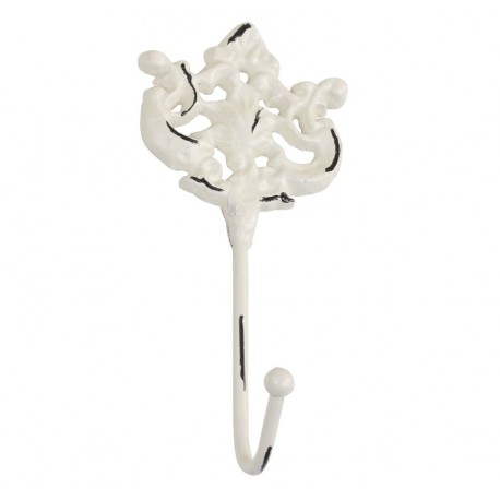 Żeliwny Wieszak Klucz Chic Antique Kremowy