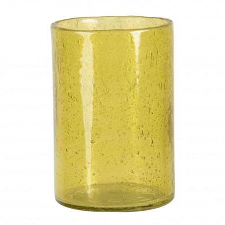 Szklany Świecznik Na Tealight Żółty