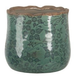 Ceramiczna Osłonka Na Doniczkę Zielona M Clayre & Eef
