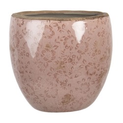 Ceramiczna Osłonka Na Doniczkę Różowa M Clayre & Eef