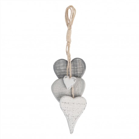 Zawieszka Serce Metalowe Kremowe B