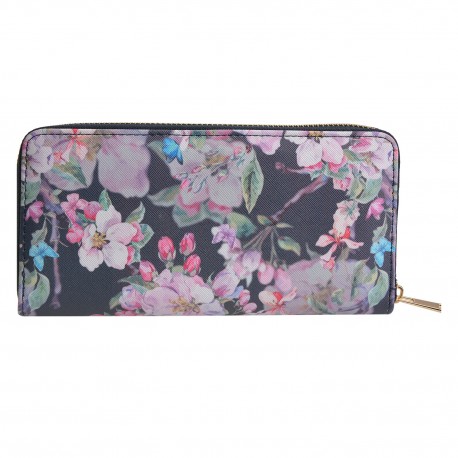 Portfel w Kwiaty Kremowy C
