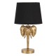 Złota Lampa Stołowa z Czarnym Abażurem