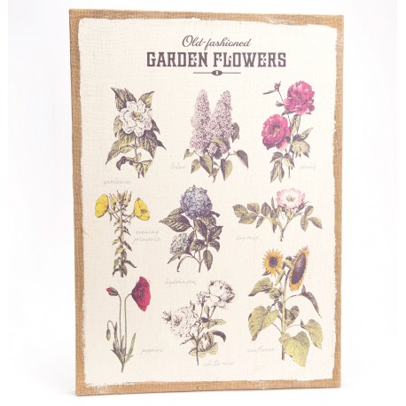 Obraz w Stylu Prowansalskim Na Jucie z Roślinami B