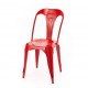 Krzesło Loft Metalowe Czerwone