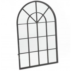 Lustro Okno Metalowa Rama Szare A