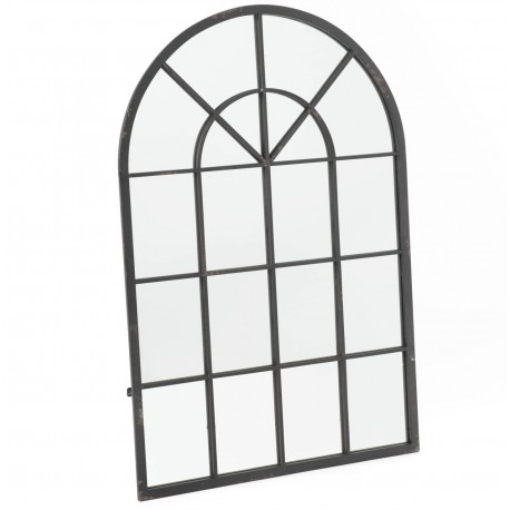 Lustro Okno Metalowa Rama Szare A