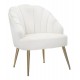 Kremowy Fotel Glamour Shell