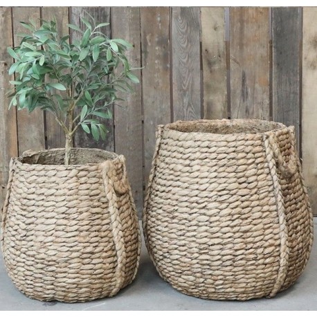 Osłonka Na Doniczkę Chic Antique Faktura Rattanu Duża Corte B