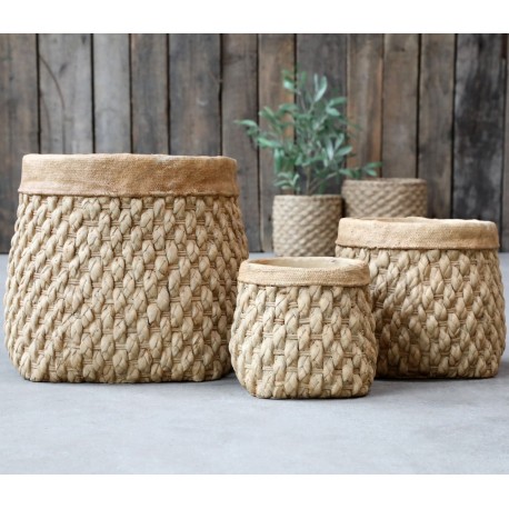 Osłonka Z Cementu Chic Antique Faktura Rattanu F