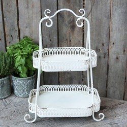 Piętrowa Patera W Stylu Prowansalskim Chic Antique Metalowa