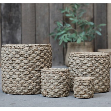 Osłonka Na Doniczkę Chic Antique Faktura Rattanu Prosta Corte D