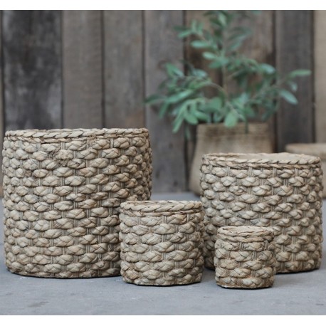 Osłonka Na Doniczkę Chic Antique Faktura Rattanu Prosta Corte E