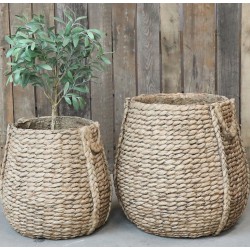 Osłonka Na Doniczkę Chic Antique Faktura Rattanu Duża Corte A