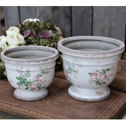 Osłonka w Starym Stylu Chic Antique w Kwiatki Tulle D