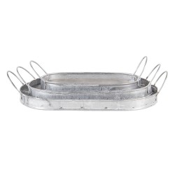 Drewniane Tace w Stylu Farmhouse 3szt. B