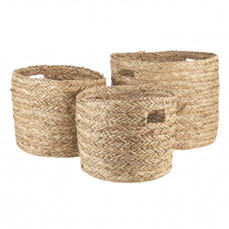 Plecione Kosze z Trawy Morskiej 3szt. B