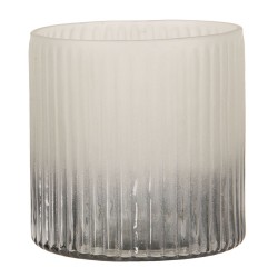 Szklany Świecznik Na Tealight w Prążki A