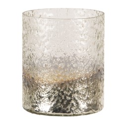 Szklany Świecznik Na Tealight w Prążki A