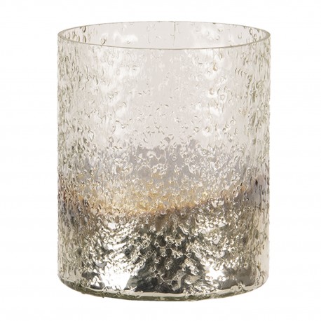 Szklany Świecznik Na Tealight w Prążki A