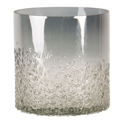 Szklany Świecznik Na Tealight w Prążki A