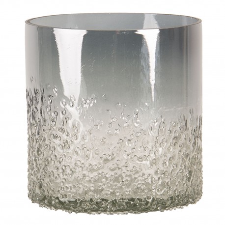 Szklany Świecznik Na Tealight w Prążki A