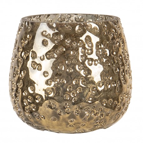 Złoty Świecznik Na Tealight Szklany B