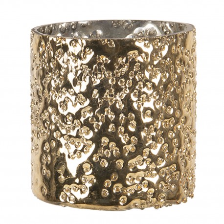 Złoty Świecznik Na Tealight Szklany E