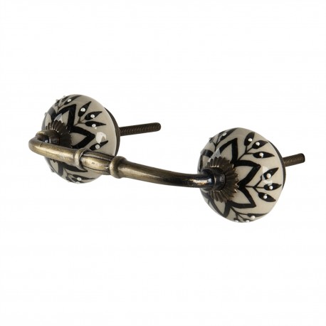 Ozdobny Uchwyt Meblowy z Ceramicznymi Gałkami A