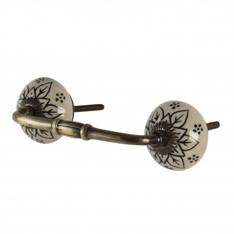 Ozdobny Uchwyt Meblowy z Ceramicznymi Gałkami A