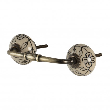 Ozdobny Uchwyt Meblowy z Ceramicznymi Gałkami A