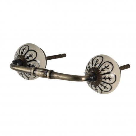 Ozdobny Uchwyt Meblowy z Ceramicznymi Gałkami E