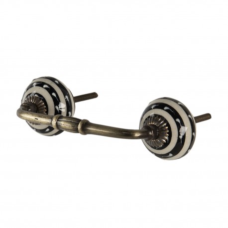 Ozdobny Uchwyt Meblowy z Ceramicznymi Gałkami E