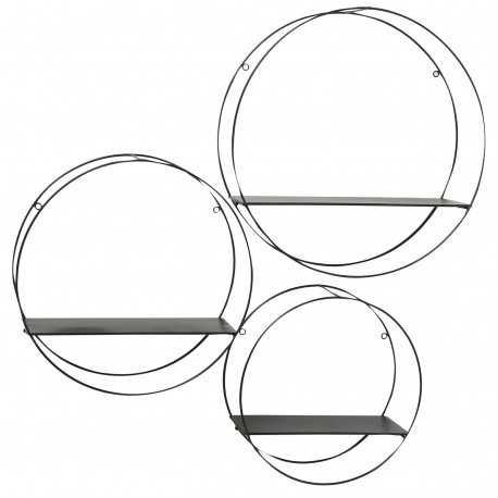 Metalowe Półki Industrialne Czarne 2szt.