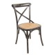 Krzesło w Stylu Prowansalskim Postarzane Czarne