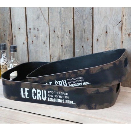 Duże Tace Chic Antique w Stylu Industrialnym 2szt.