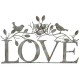 Dekoracja Ścienna Metalowa Love