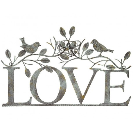 Dekoracja Ścienna Metalowa Love