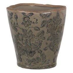 Ceramiczny Wazon Ozdobny Szaroniebieski S